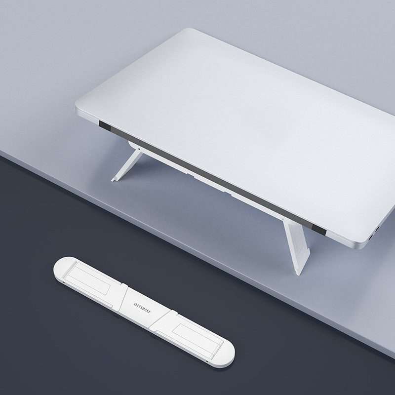 Oatsbasf 03362 Laptop Cooling Stand Desktop Portable Suspended Vertical Stand(White)
