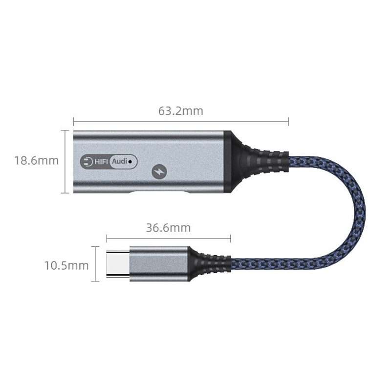 MH339A Type-c / USB-c Adapter Cable Mobile Phone Live Audio Charging Cable(Black)