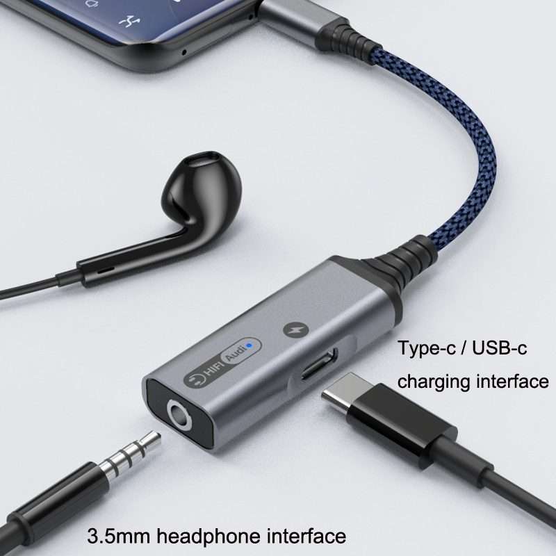 MH339A Type-c / USB-c Adapter Cable Mobile Phone Live Audio Charging Cable(Black)