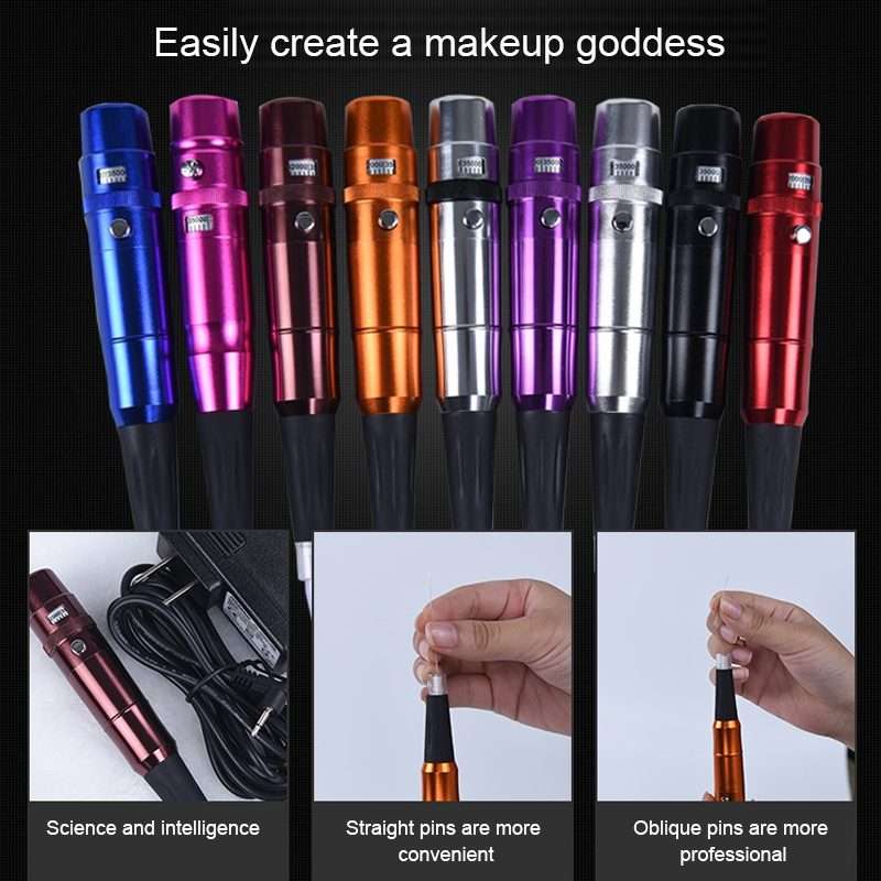Semi-Permanent Tattoo Pen Apprentice Bleaching Lip Tattoo Eyebrow Instrument(Blue)