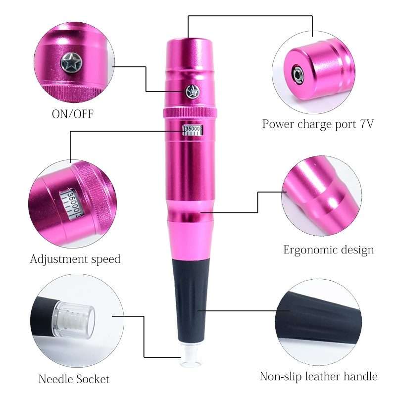 Semi-Permanent Tattoo Pen Apprentice Bleaching Lip Tattoo Eyebrow Instrument(Orange)