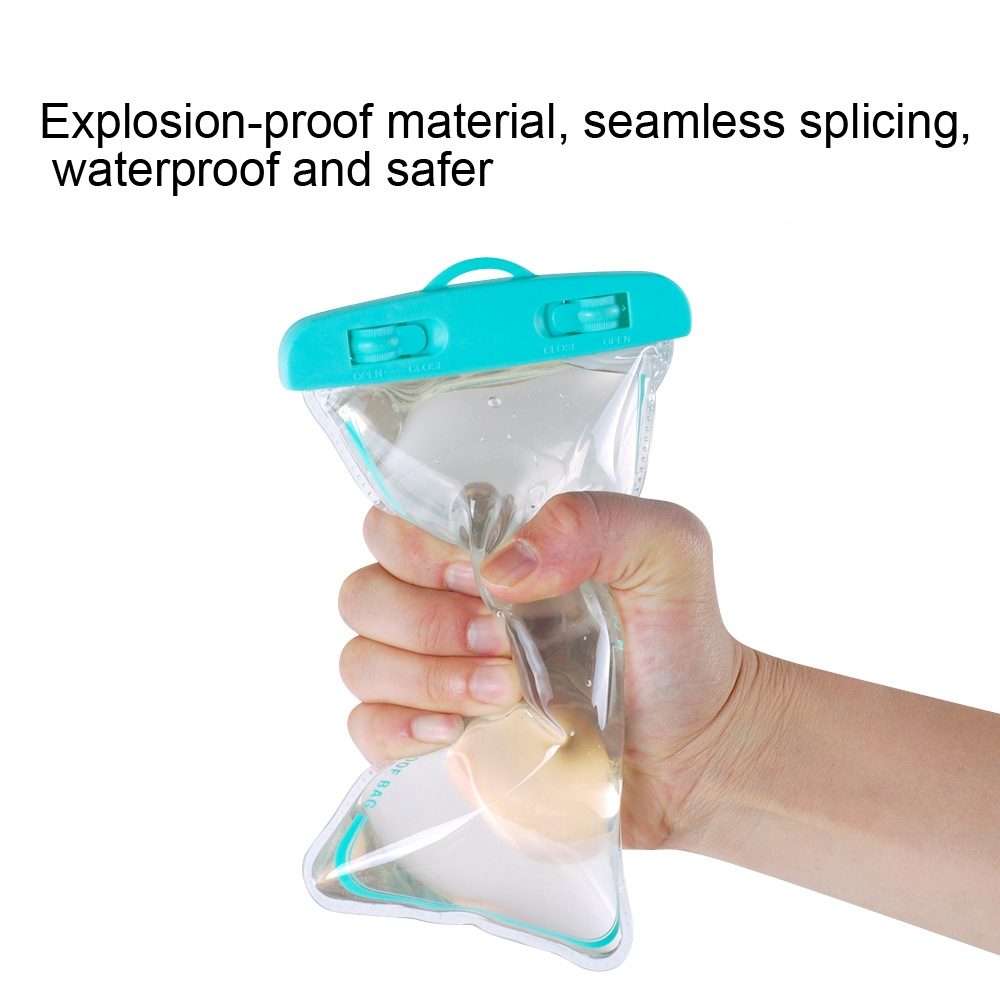 2 PCS Transparent Waterproof Cell Phone Case Swimming Cell Phone Bag Macaron Blue