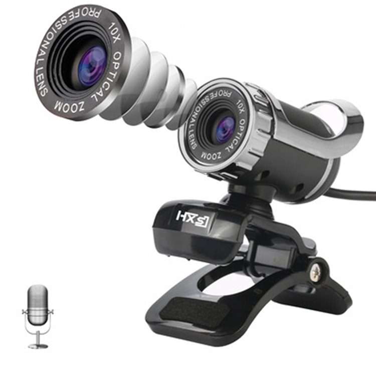 HXSJ A859 480P Computer Network Course Camera Video USB Camera Bui ... (No Camera Function Silver)