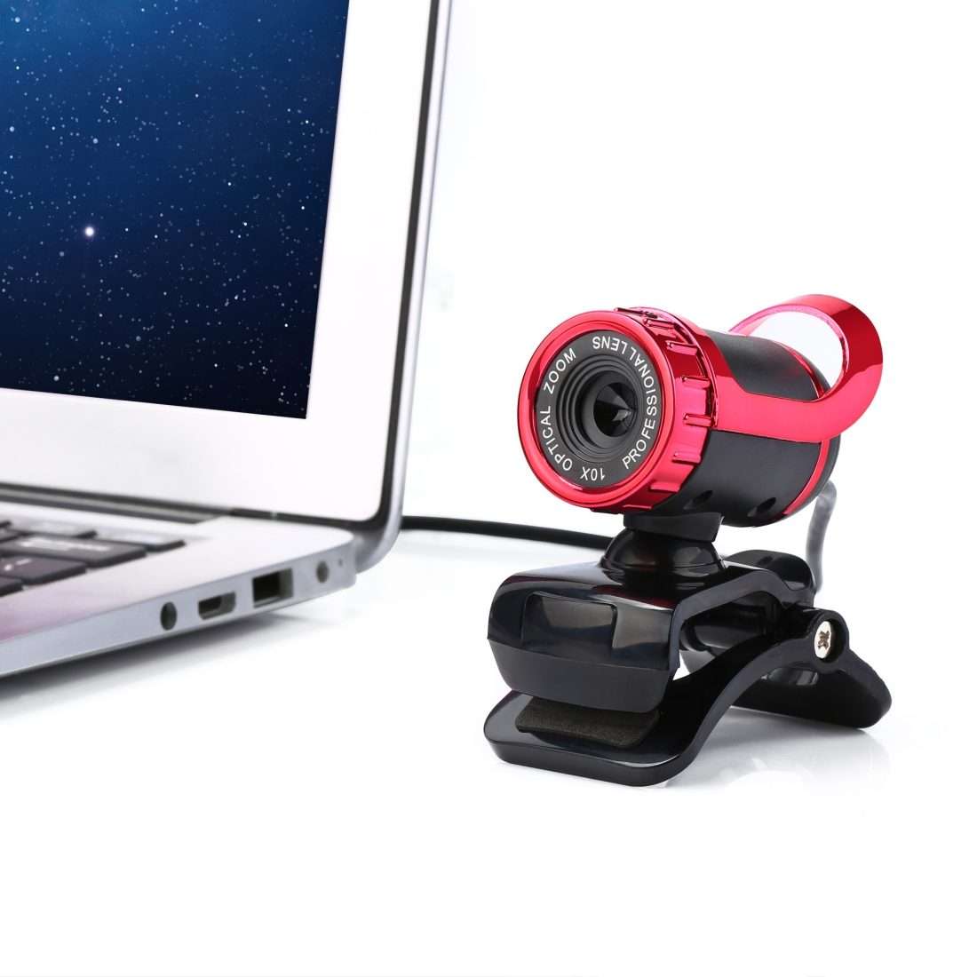 HXSJ A859 480P Computer Network Course Camera Video USB Camera Built-in Sound-absorbing ... (Red)