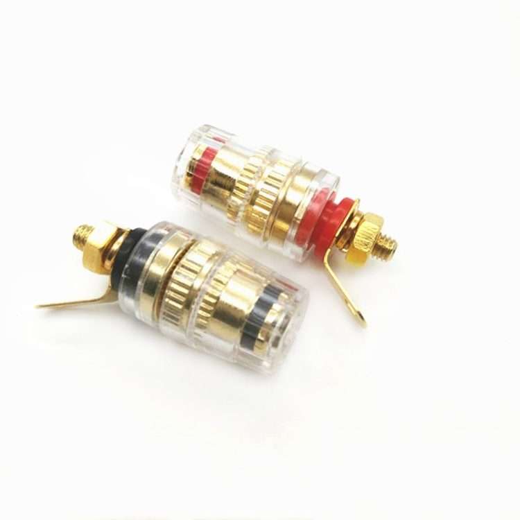 10 PCS / 5 Pairs Crystal Transparent Binding Post Audio Engineering Pa ... (Color Random Delivery)