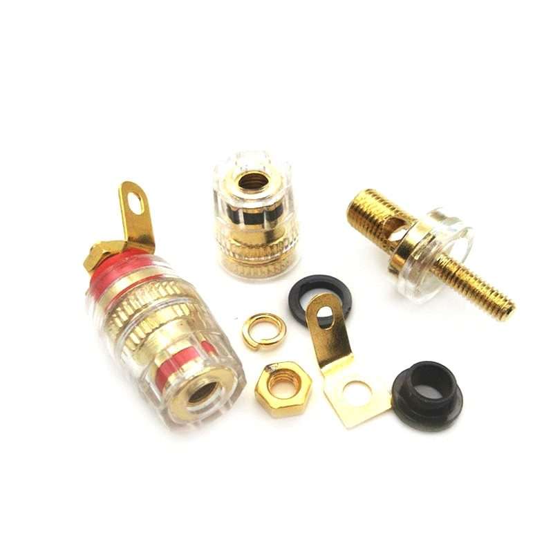 10 PCS / 5 Pairs Crystal Transparent Binding Post Audio Engineering Pa ... (Color Random Delivery)