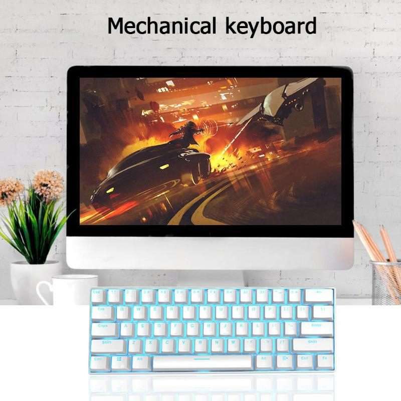 RK61 61 Keys Bluetooth / 2.4G Wireless / USB Wired Three Modes Tablet Mobile Gaming Me ... (White)