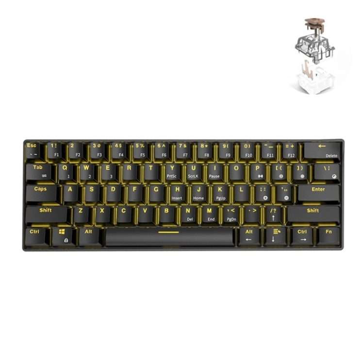 RK61 61 Keys Bluetooth / 2.4G Wireless / USB Wired Three Modes Tablet Mobile Gaming Me ... (Black)