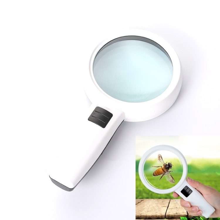Handheld High-definition Lens with LED Light Reading and Maintenance Magnifying Glass for the Elde