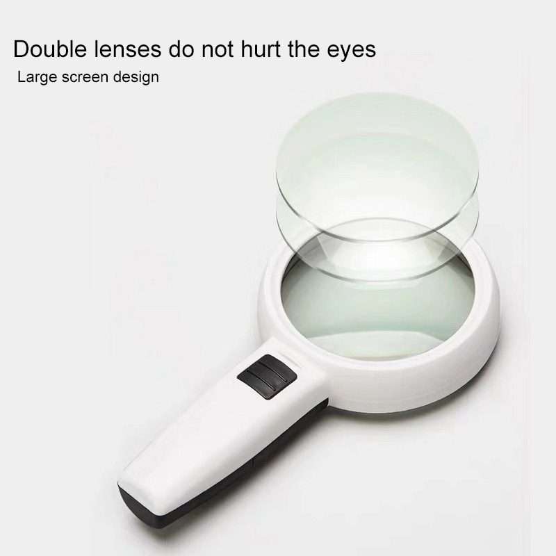 Handheld High-definition Lens with LED Light Reading and Maintenance Magnifying Glass for the Elde