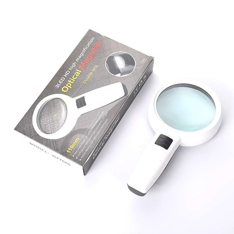 Handheld High-definition Lens with LED Light Reading and Maintenance Magnifying Glass for the Elde