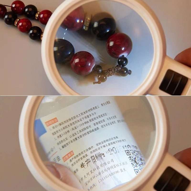 Handheld High-definition Lens with LED Light Reading and Maintenance Magnifying Glass for the Elde