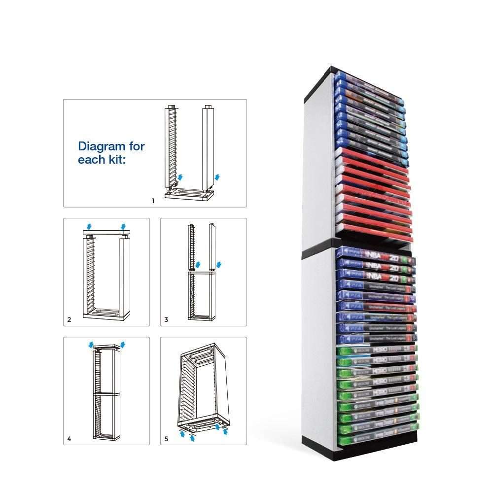 DOBE Console Game Cd Storage Rack Can Accommodate 36 Double-Layer Disc Racks For PS5