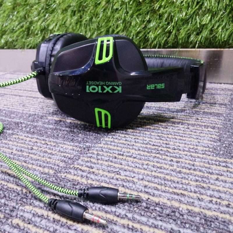 Salar KX101 3.5mm Wired Earphone Gaming Headset PC Gamer Stereo Headphone with Microph ... (black)