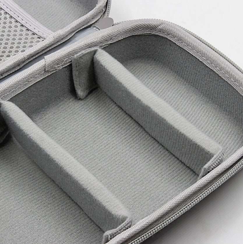 Power Adapter Headset Data Cable Portable Storage Bag For Macbook Air/Pro Notebook(Black)