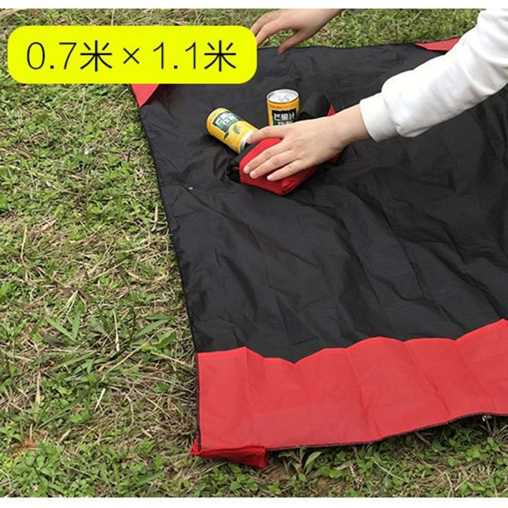 Portable Ultra-thin Folding Camping Mat Pocket Waterproof Blanket Outdoor Picnic Mat Sa ... (Blue)