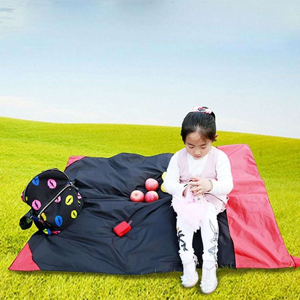 Portable Ultra-thin Folding Camping Mat Pocket Waterproof Blanket Outdoor Picnic Mat Sa ... (Blue)