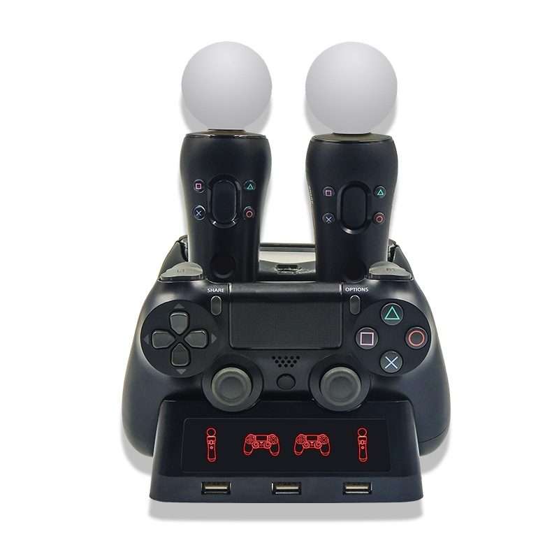 iPlay Gamepad Charger Multifunctional Charging Base For PS4 / PS4 Move / PS VR