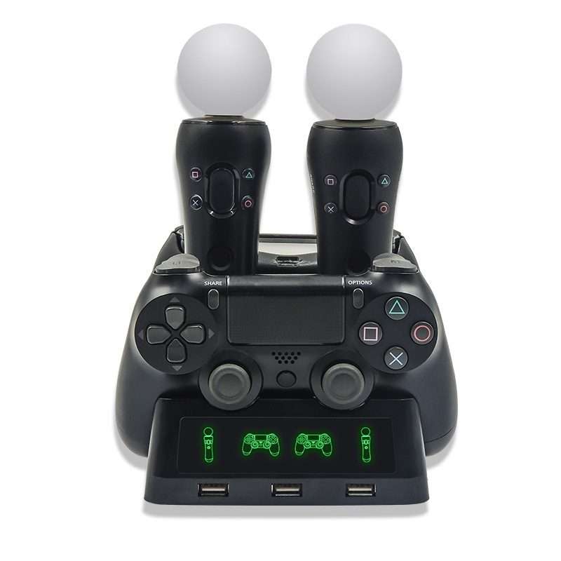 iPlay Gamepad Charger Multifunctional Charging Base For PS4 / PS4 Move / PS VR