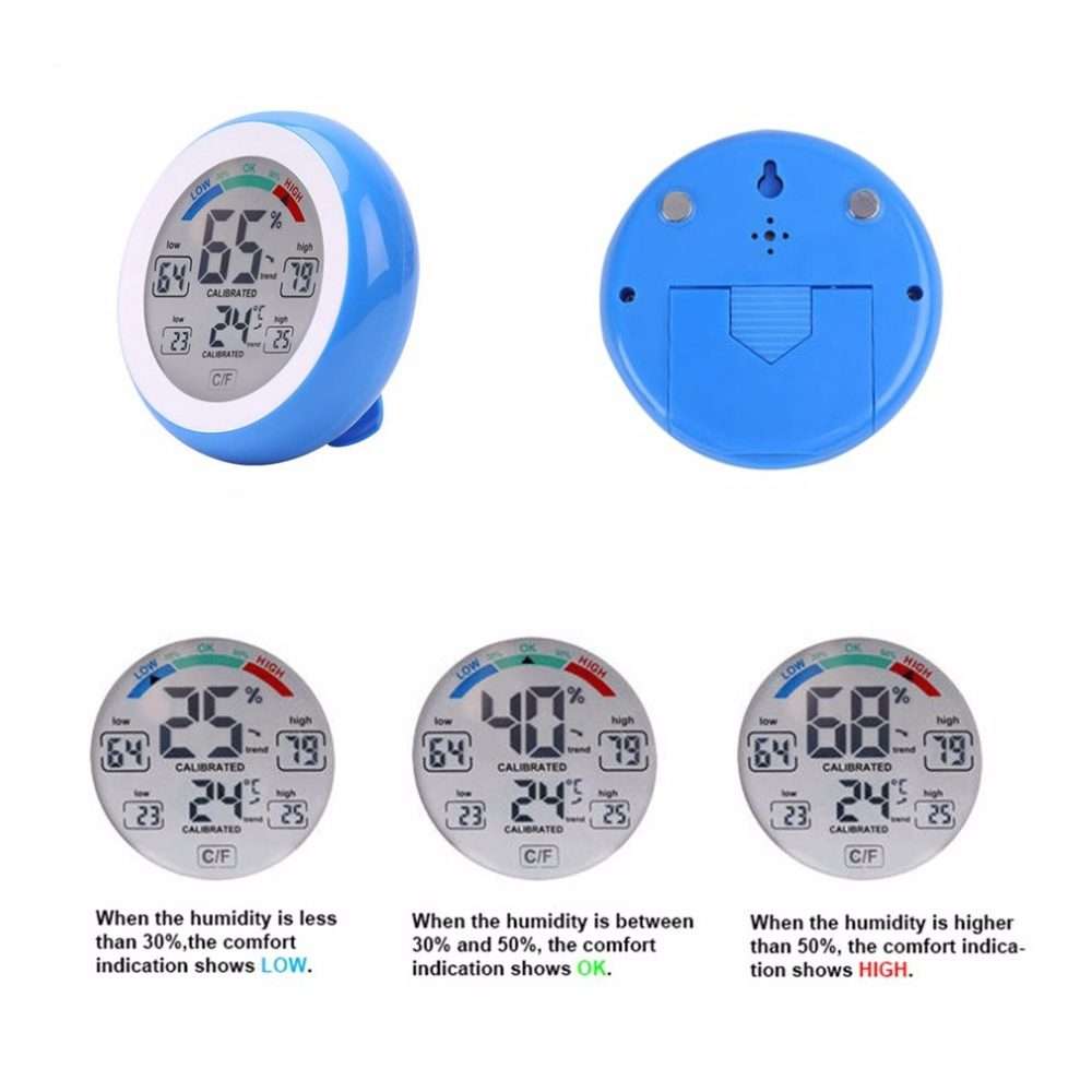 TS-S93 Multifunctional Digital Thermometer Hygrometer Temperature Humidity Meter, Value Trend Disp