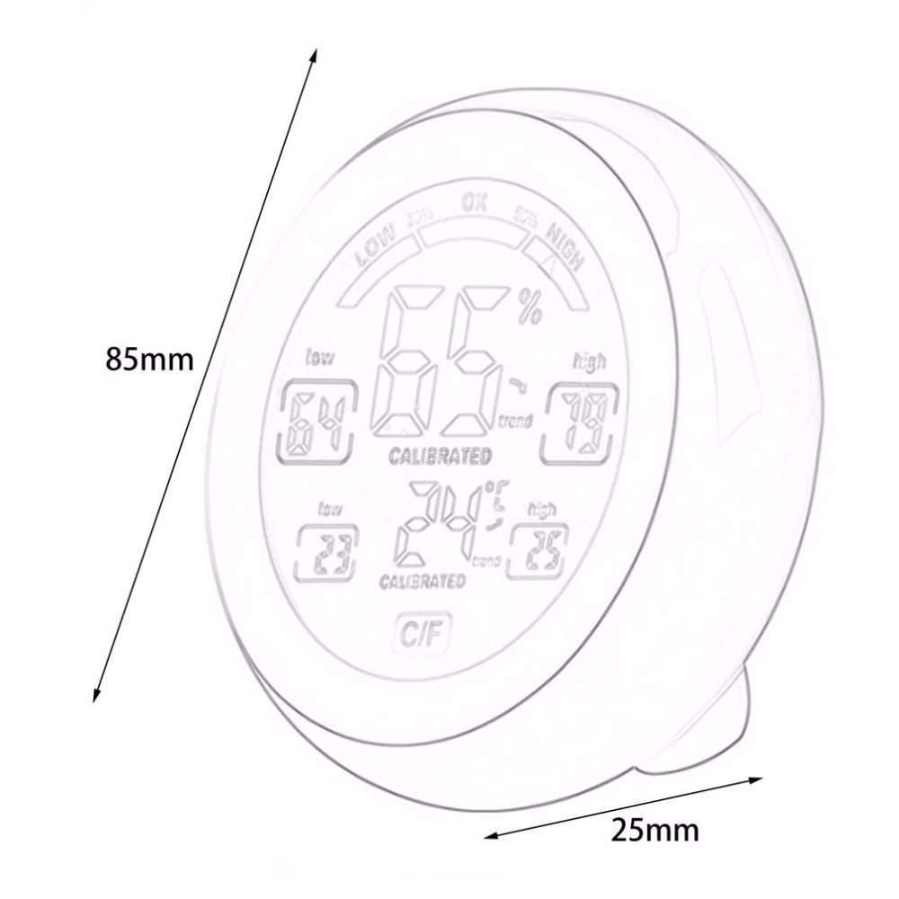 TS-S93 Multifunctional Digital Thermometer Hygrometer Temperature Humidity Meter, Value Trend Disp