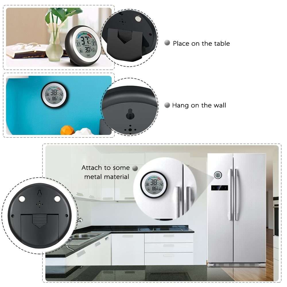 TS-S93 Multifunctional Digital Thermometer Hygrometer Temperature Humidity Meter, Value Trend Disp