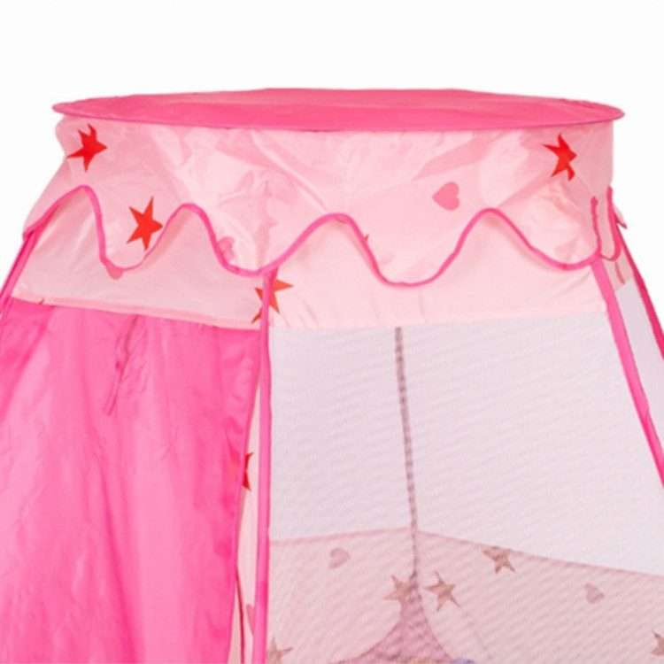 Children Indoor Foldable Hexagonal Tent Game House(Pink)