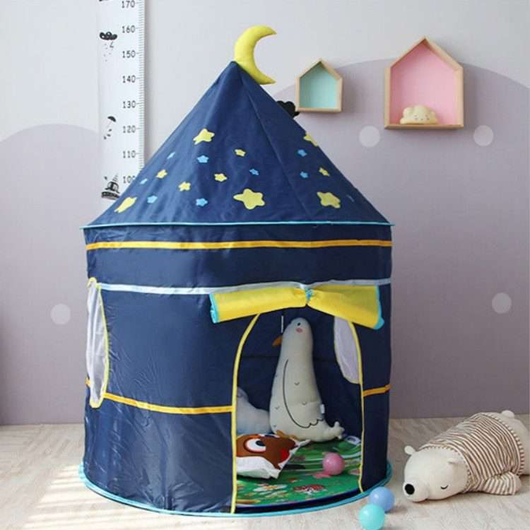 Children Indoor Toy House Yurt Game Tent(Blue)