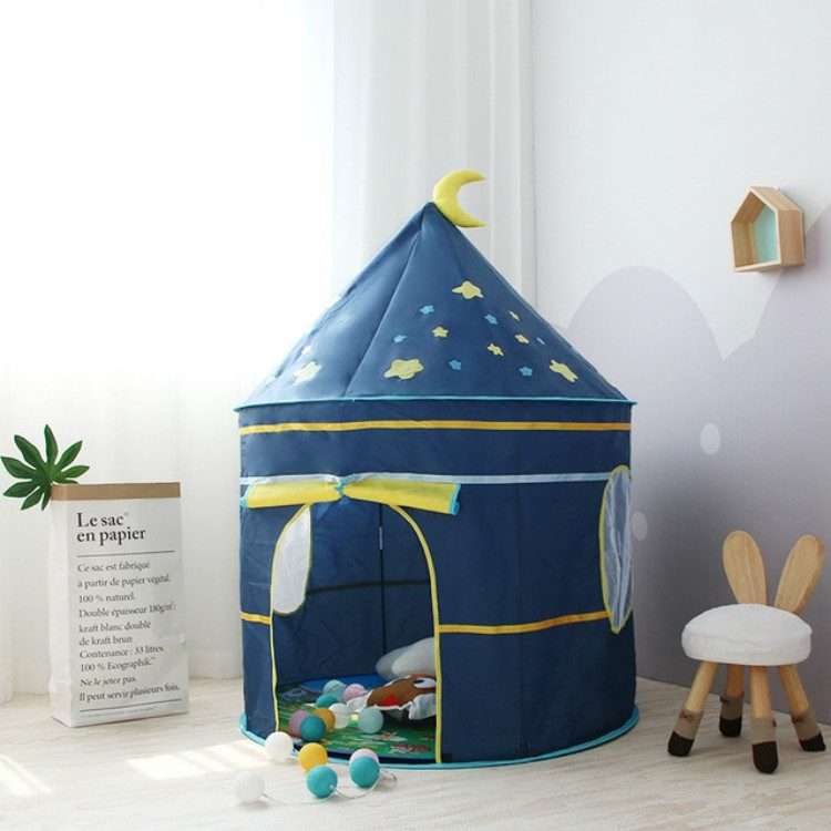 Children Indoor Toy House Yurt Game Tent(Blue)