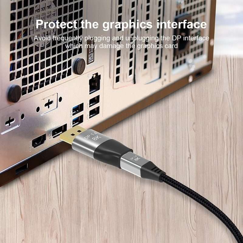 DP1.4 8K DP Male to Mini DP Female Two-Way Mutual Conversion HD Conversion Adapter