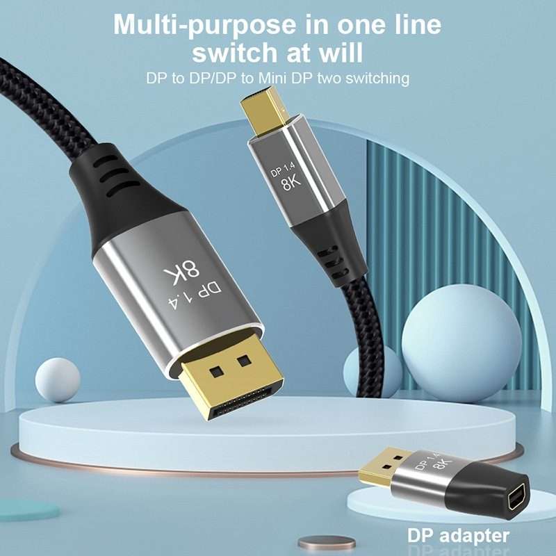 DP1.4 8K DP Male to Mini DP Female Two-Way Mutual Conversion HD Conversion Adapter