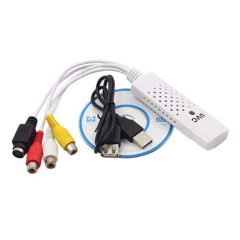 Portable USB 2.0 Audio Video Capture Card Adapter VHS to DVD Video Capture for Win7 / Win8/ XP/ Vi