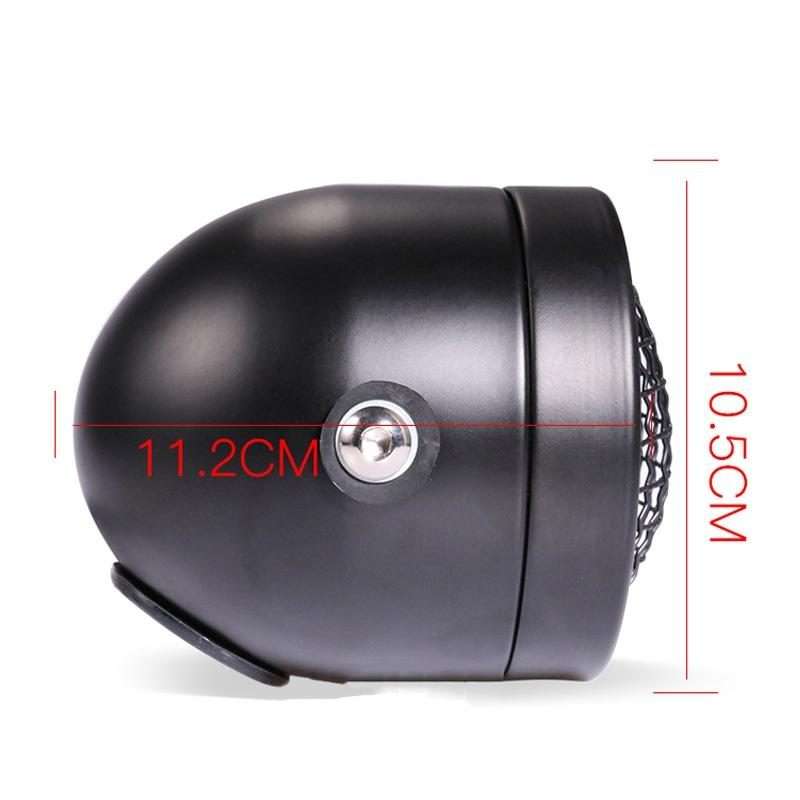 Motorcycle Retro Headlight CG125 Metal Universal Headlight Retro Dual Lamp(Black)