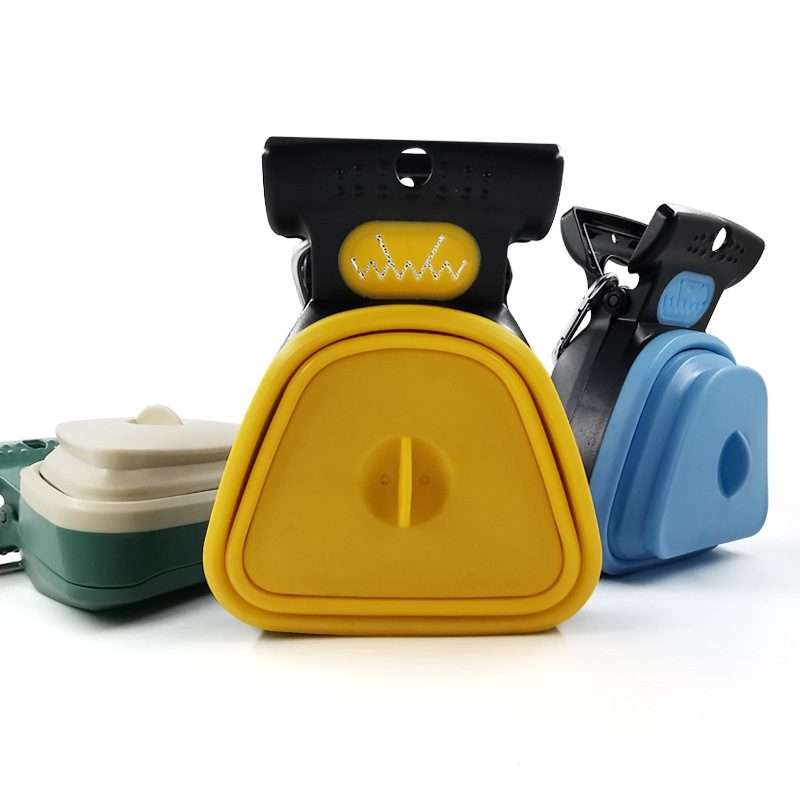 DT Portable Toilet Picker For Pets Outing Folding Clip Collector, Size: 18x14.5x5cm(Blue)