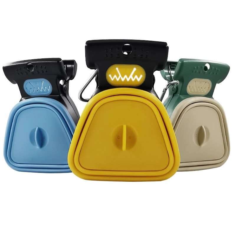 DT Portable Toilet Picker For Pets Outing Folding Clip Collector, Size: 18x14.5x5cm(Blue)