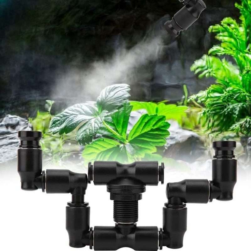 MS-PT03 Rainforest Tank Landscaping Climbing Pet Feeding Box Mini Spray Double-Head Atomization Co