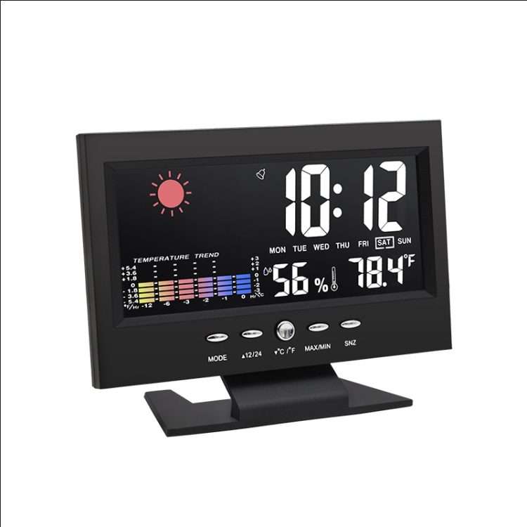8082T Weather Forecast Clock LED Color Screen Perpetual Calendar Temperature And Humidity Intellig