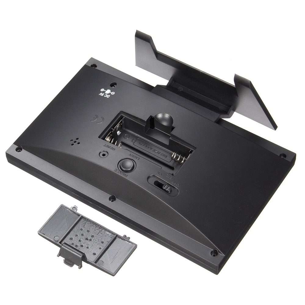 8082T Weather Forecast Clock LED Color Screen Perpetual Calendar Temperature And H ... Black + USB