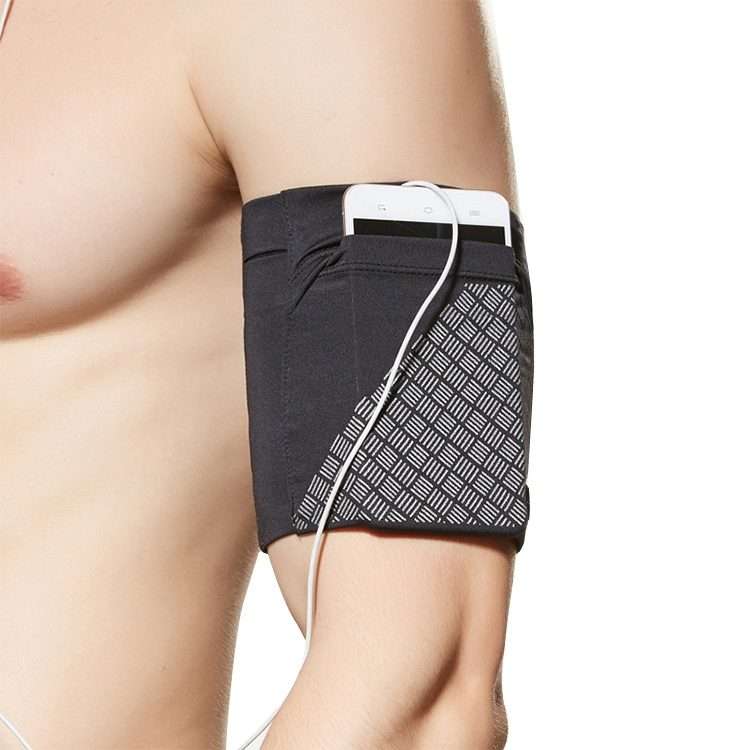 Reflective Motion Arm Bag Close Mobile Phone Bag, Size:L(Black)