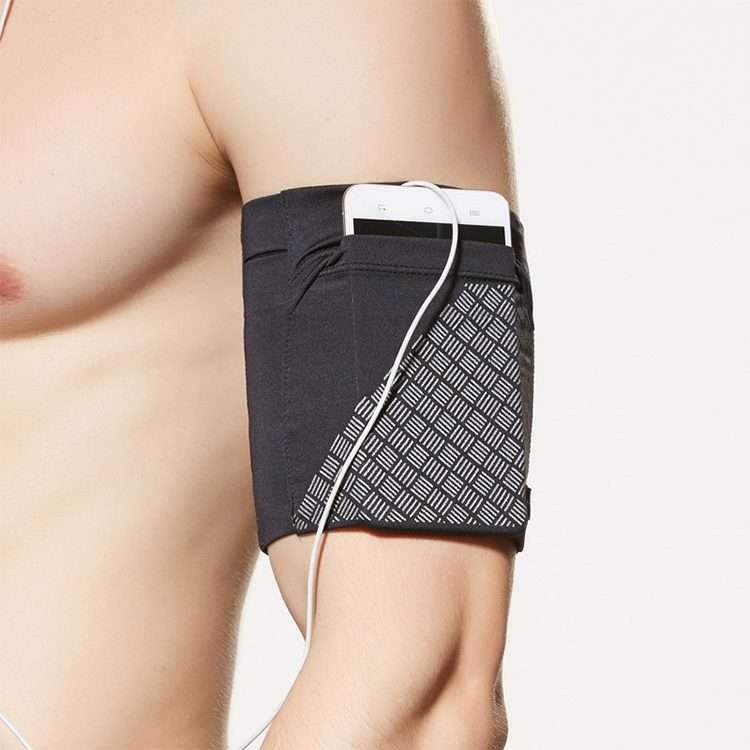 Reflective Motion Arm Bag Close Mobile Phone Bag, Size:L(Black)
