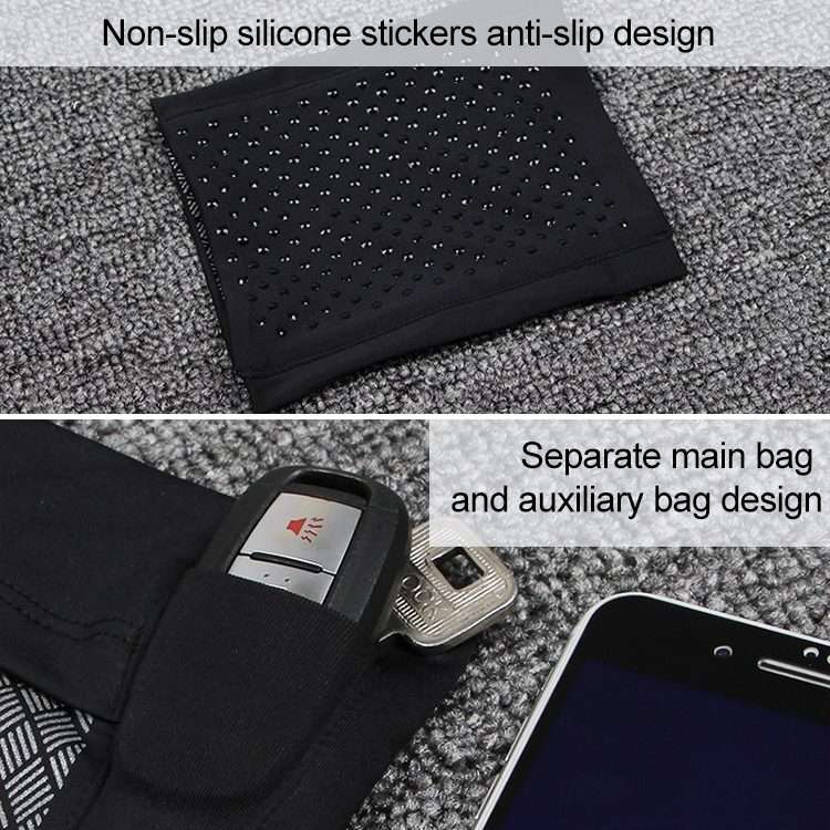 Reflective Motion Arm Bag Close Mobile Phone Bag, Size:L(Black)