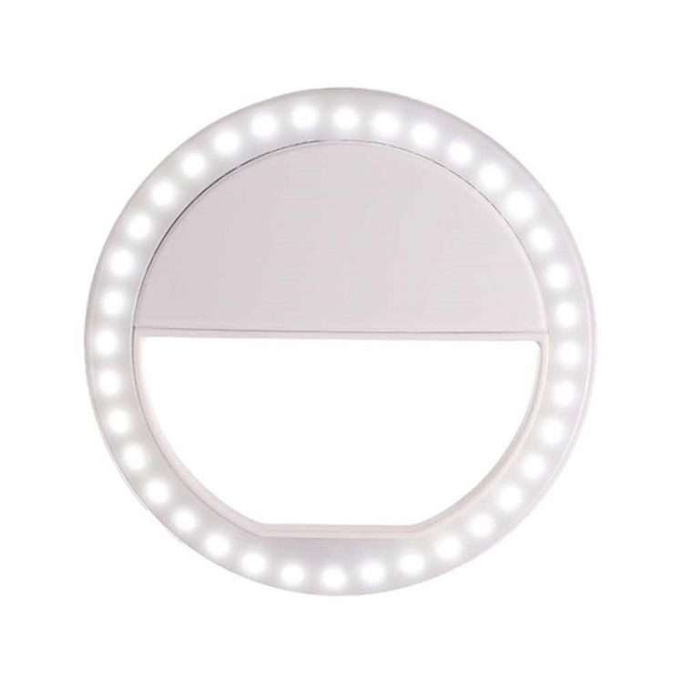 Ring-Shaped Mobile Phone Selfie Fill Light LED Flashlight For Live Photography(White)