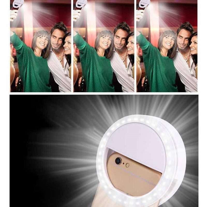 Ring-Shaped Mobile Phone Selfie Fill Light LED Flashlight For Live Photography(White)