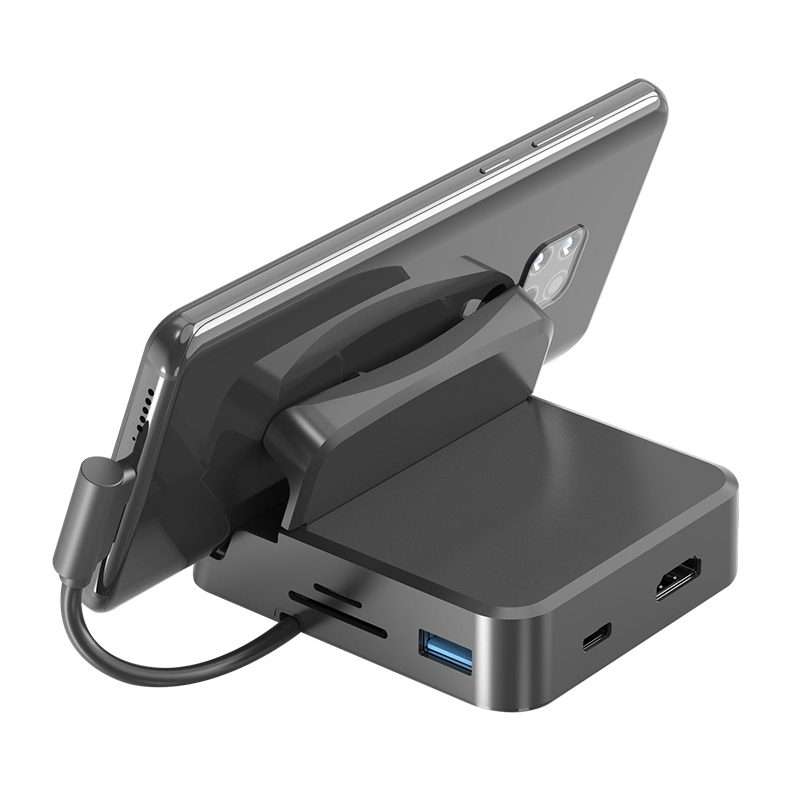 7 In 1 USB-C / Type-C To 2 USB 2.0 + USB 3.0 + 4K HDMI + SD / TF Card Slot + PD USB-C / Type-C Cha