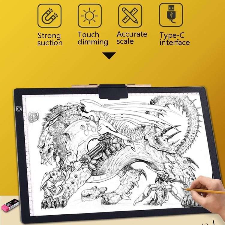 A3-D36 Magnetic Absolute LED Copy Station Soft Eye Protection Edging Calligraphy Copy Of The Paint
