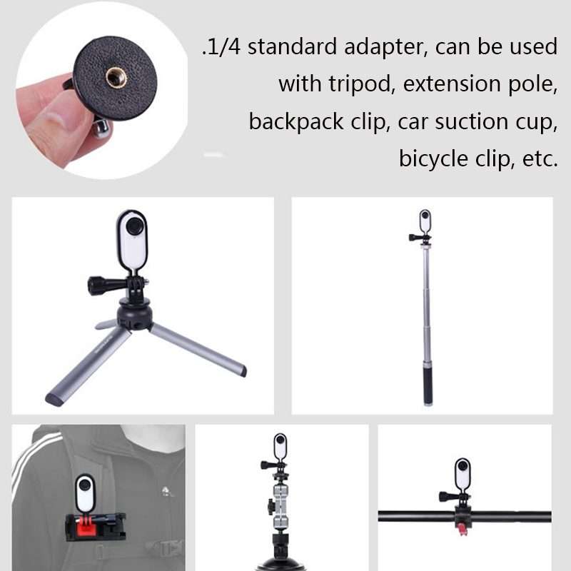 Sunnylife for Insta360 GO / DJI Osmo Action / GoPro Mount Bracket Stabilizer Aluminum A ... Tripod