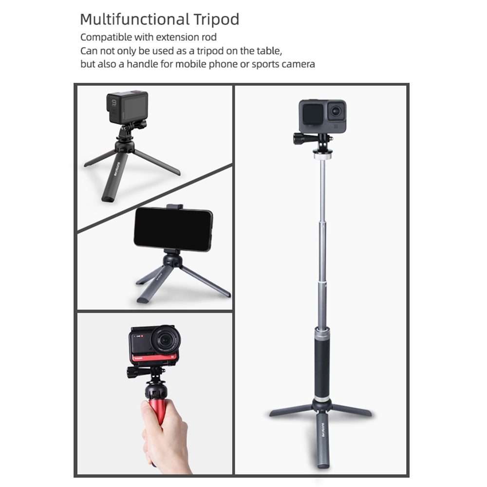 Sunnylife for Insta360 GO / DJI Osmo Action / GoPro Mount Bracket Stabilizer Aluminum A ... Tripod