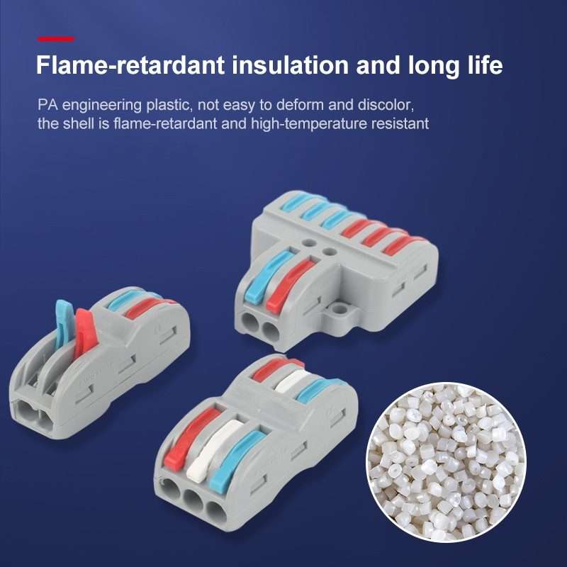 2pcs SPL-62 2 In 6 Out Colorful Quick Line Terminal Multi-Function Dismantling Wire Connection Ter
