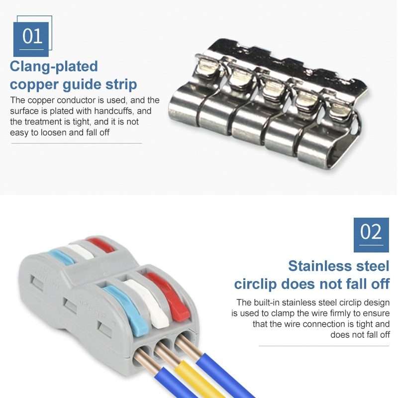 LT-636 3 In 6 Out Colorful Quick Line Terminal Multi-Function Dismantling Wire Connection Terminal