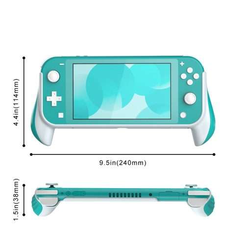 2 PCS Gamepad Grip Cover Case For Nintendo Switch Lite(Dark Gray)